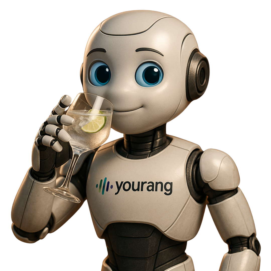 Mascotte robot di yourang.ai